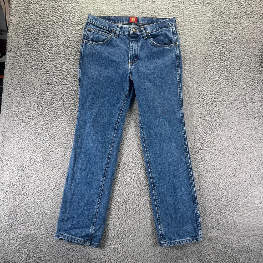VTG Wrangler Cowboy Cut 36mwz Jeans Mens 33x32 Blue Cotton Denim Tapered Slim